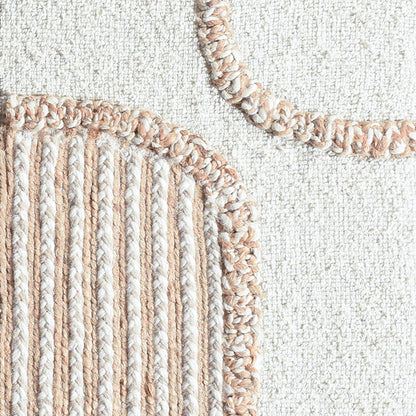 EAMON WALL FRAME AND EKOWYN WALL FRAME - IVORY/NATURAL - HANDMADE - WOOL/JUTE & WOOD FRAME