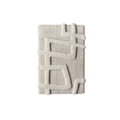 MURISTAN WALL ART AND MAALOT WALL ART - BEIGE/IVORY - HAND WOVEN / OVER TUFTED - WOOL & MDF