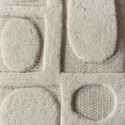 YAKUTAT WALL ART AND YUKLA WALL ART - BEIGE/IVORY - HAND WOVEN / OVER TUFTED - WOOL & MDF