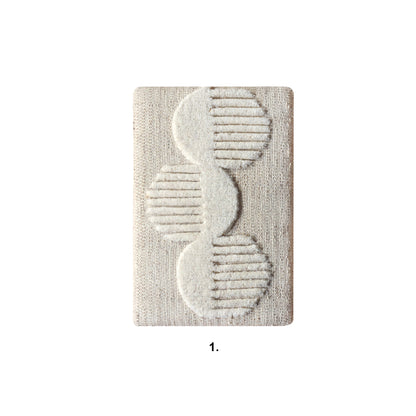 YUNA WALL ART AND YARNOT WALL ART - BEIGE/IVORY - HAND WOVEN / OVER TUFTED - WOOL & MDF