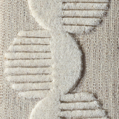 YUNA WALL ART AND YARNOT WALL ART - BEIGE/IVORY - HAND WOVEN / OVER TUFTED - WOOL & MDF