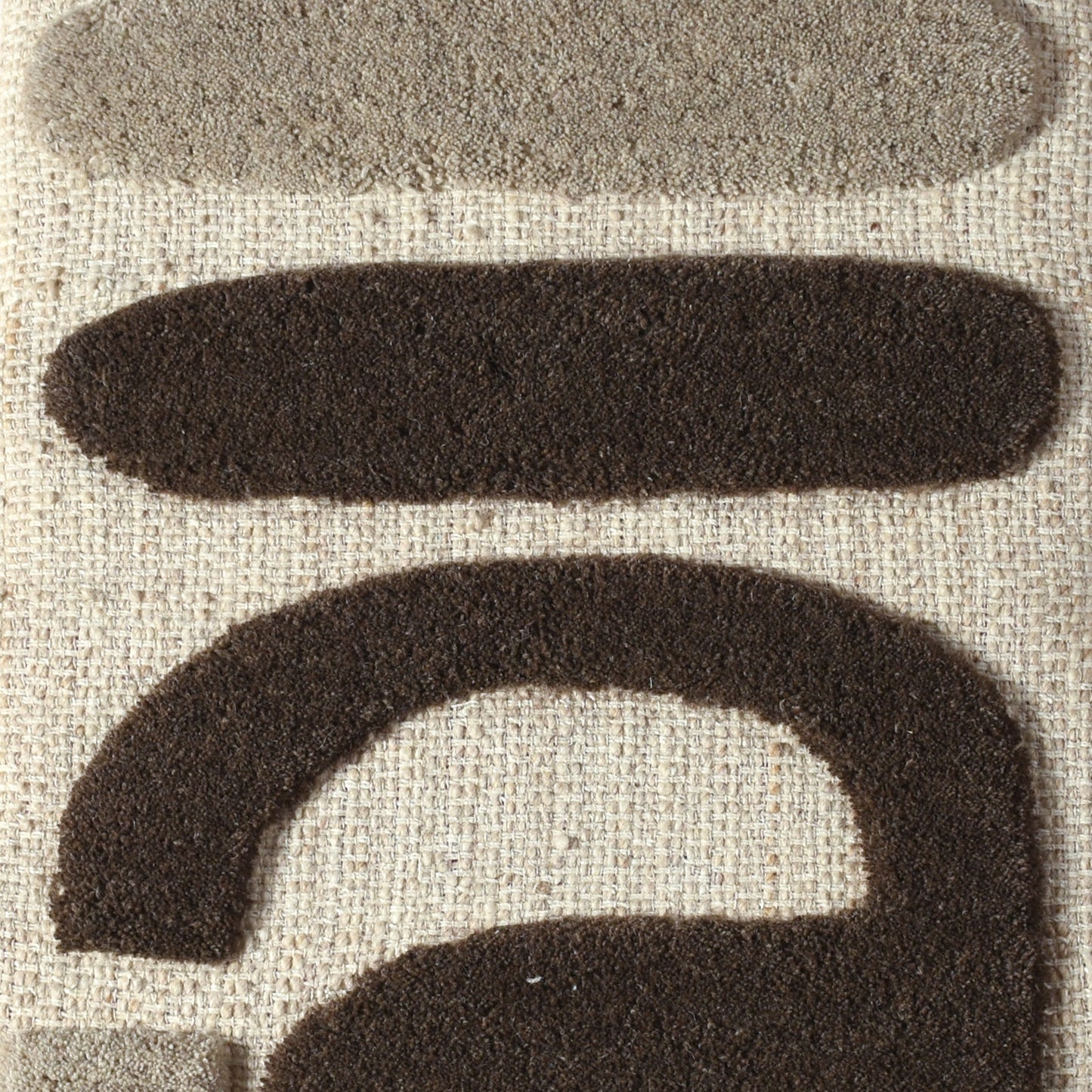 ALVIONT WALL ART - AND ALLON WALL ART - BEIGE/GREY/BROWN - HAND WOVEN/OVER TUFTED - WOOL & MDF