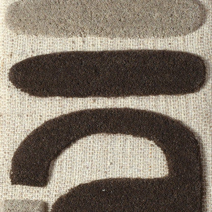 ALVIONT WALL ART - AND ALLON WALL ART - BEIGE/GREY/BROWN - HAND WOVEN/OVER TUFTED - WOOL & MDF