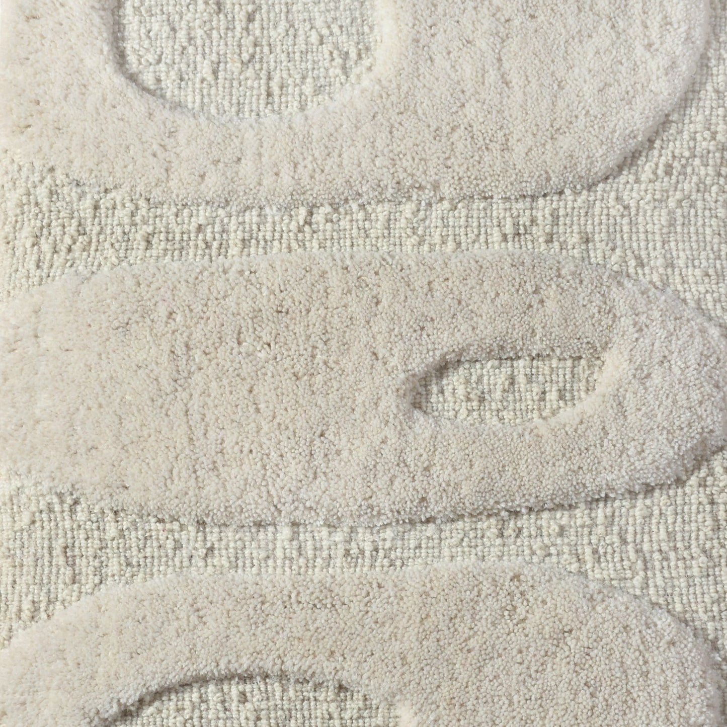 ANTTI  WALL ART AND ALANKOT WALL ART - IVORY - HAND WOVEN / OVER TUFTED - WOOL & MDF