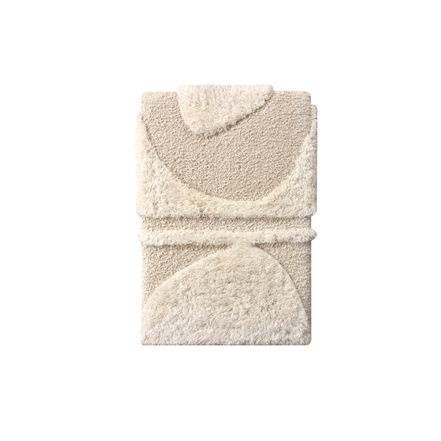 ELINE WALL ART AND GILLAIN WALL ART -  IVORY - HAND WOVEN / OVER TUFTED - WOOL & MDF