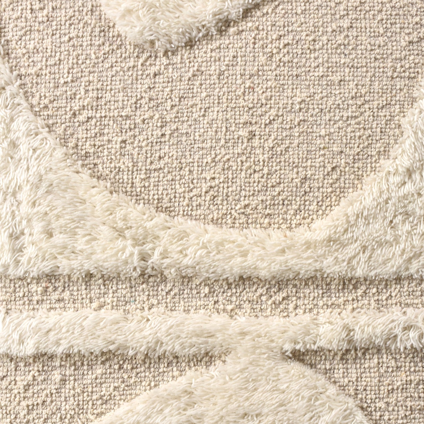 ELINE WALL ART AND GILLAIN WALL ART -  IVORY - HAND WOVEN / OVER TUFTED - WOOL & MDF