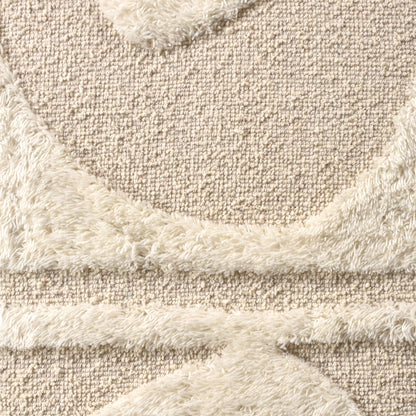 ELINE WALL ART AND GILLAIN WALL ART -  IVORY - HAND WOVEN / OVER TUFTED - WOOL & MDF
