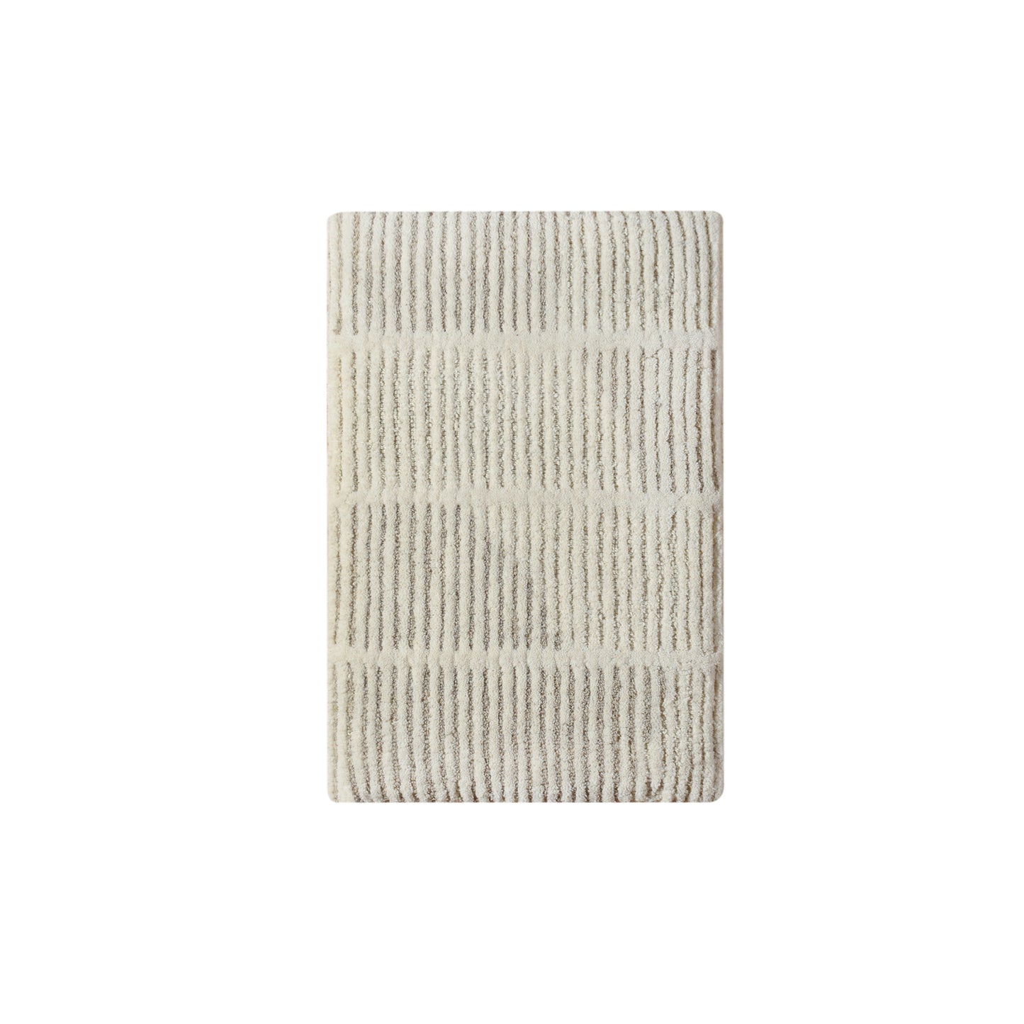 EMILIEN WALL ART AND ENSI WALL ART -  IVORY/NATURAL GREY - HAND WOVEN / OVER TUFTED - WOOL & MDF
