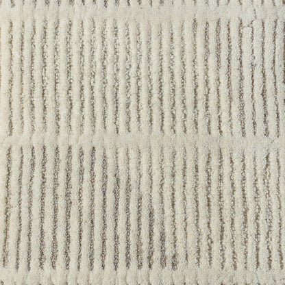 EMILIEN WALL ART AND ENSI WALL ART -  IVORY/NATURAL GREY - HAND WOVEN / OVER TUFTED - WOOL & MDF