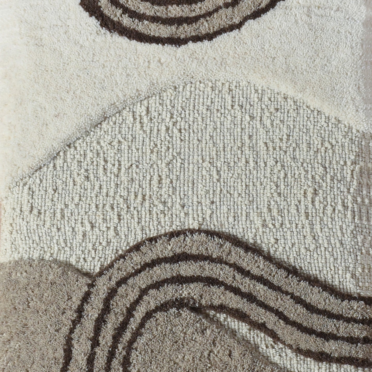 MALMIN WALL ART - IVORY/GREY - AND ANGERV WALL ART - IVORY/GREY/BROWN - HAND WOVEN/OVER TUFTED - WOOL & MDF