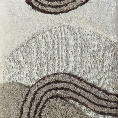 MALMIN WALL ART - IVORY/GREY - AND ANGERV WALL ART - IVORY/GREY/BROWN - HAND WOVEN/OVER TUFTED - WOOL & MDF