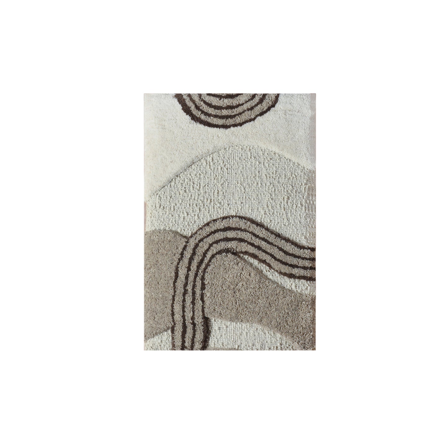 MALMIN WALL ART - IVORY/GREY - AND ANGERV WALL ART - IVORY/GREY/BROWN - HAND WOVEN/OVER TUFTED - WOOL & MDF