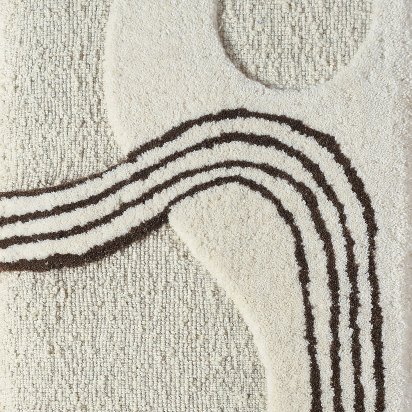 MALMIN WALL ART - IVORY/GREY - AND ANGERV WALL ART - IVORY/GREY/BROWN - HAND WOVEN/OVER TUFTED - WOOL & MDF