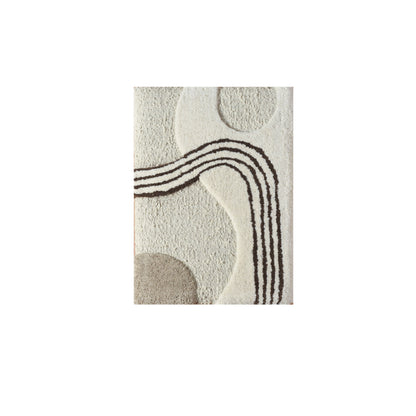 MALMIN WALL ART - IVORY/GREY - AND ANGERV WALL ART - IVORY/GREY/BROWN - HAND WOVEN/OVER TUFTED - WOOL & MDF