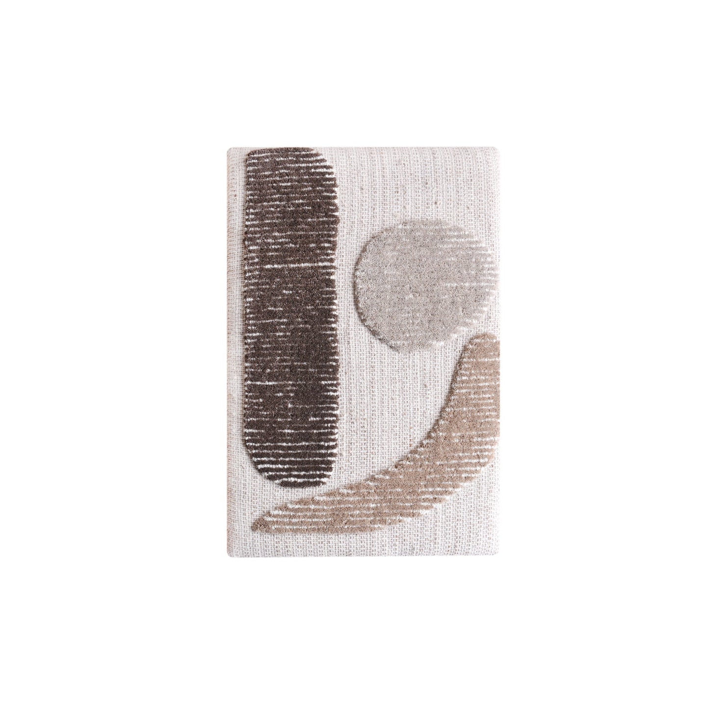 PIRES WALL ART AND OSASCO WALL ART - IVORY/BROWN - HAND WOVEN / OVER TUFTED - WOOL & MDF