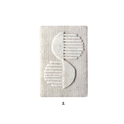 YUNA WALL ART AND YARNOT WALL ART - BEIGE/IVORY - HAND WOVEN / OVER TUFTED - WOOL & MDF
