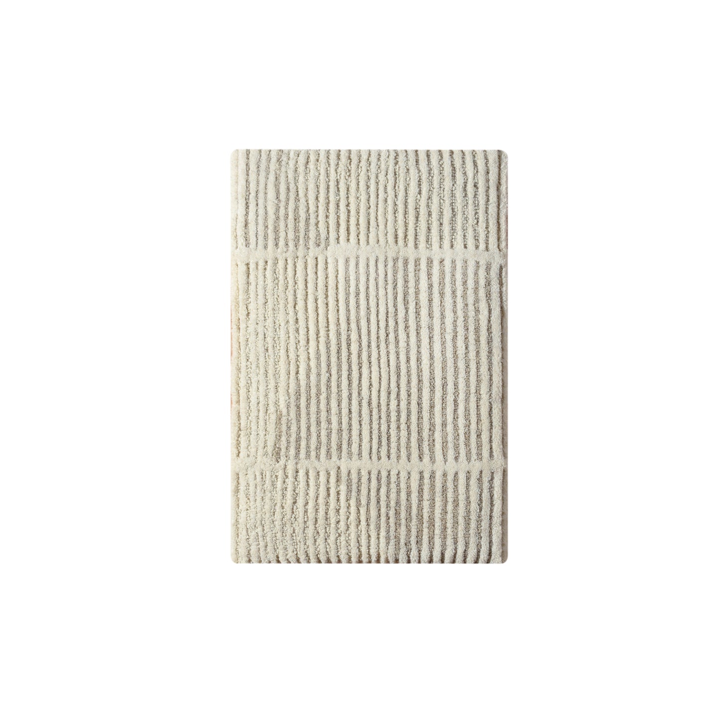 EMILIEN WALL ART AND ENSI WALL ART -  IVORY/NATURAL GREY - HAND WOVEN / OVER TUFTED - WOOL & MDF