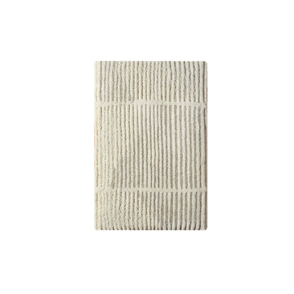 EMILIEN WALL ART AND ENSI WALL ART -  IVORY/NATURAL GREY - HAND WOVEN / OVER TUFTED - WOOL & MDF