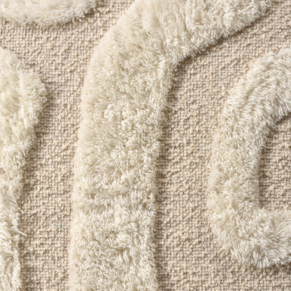 ELINE WALL ART AND GILLAIN WALL ART -  IVORY - HAND WOVEN / OVER TUFTED - WOOL & MDF
