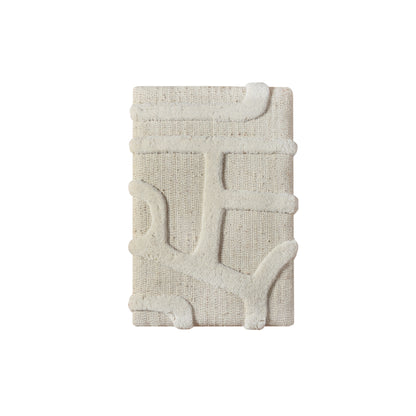 ELONTI WALL ART AND HUVILA WALL ART - BEIGE/IVORY - HAND WOVEN / OVER TUFTED - WOOL & MDF