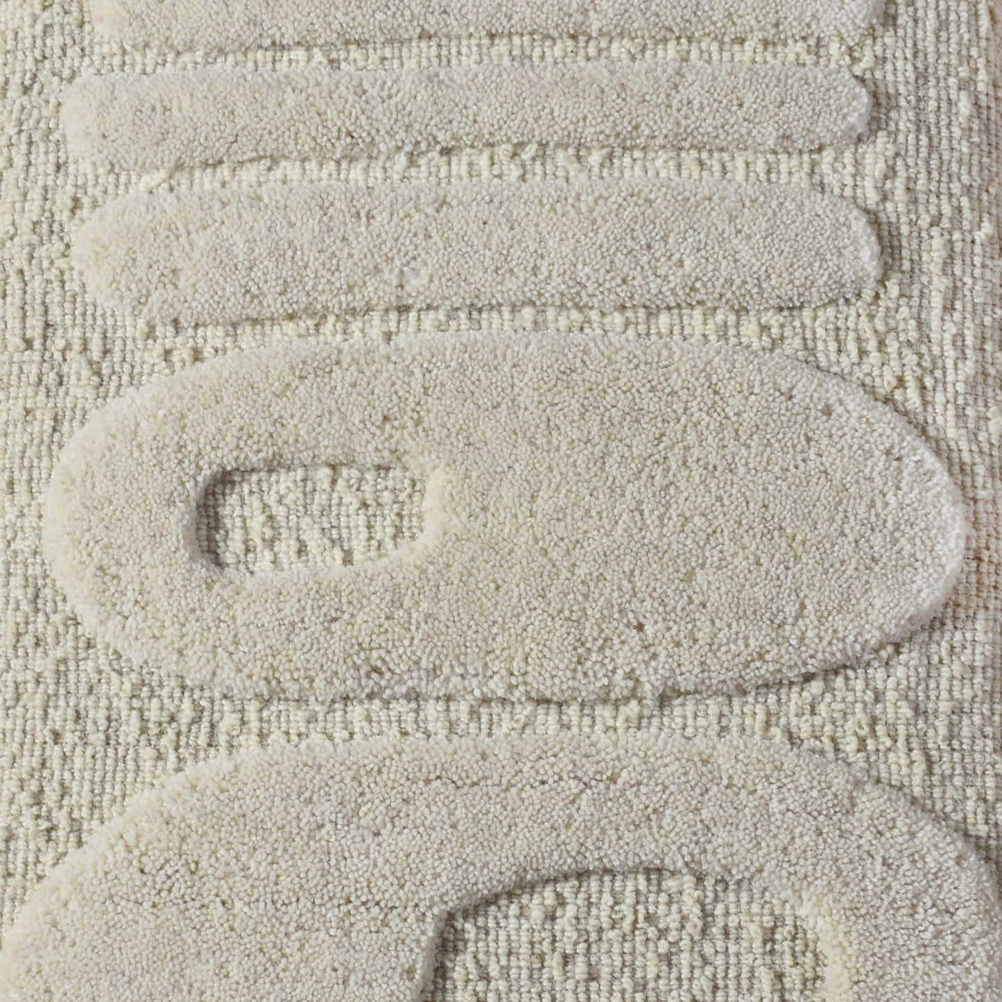 ANTTI  WALL ART AND ALANKOT WALL ART - IVORY - HAND WOVEN / OVER TUFTED - WOOL & MDF