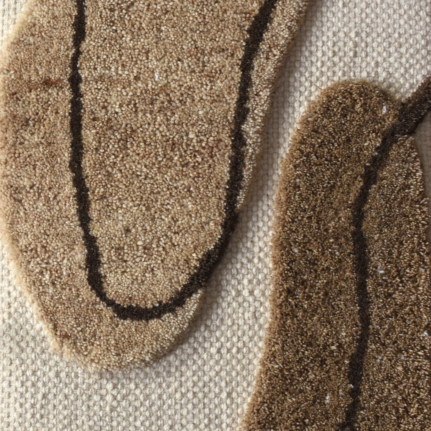 ZUCKERT WALL ART AND ZIEMLAK WALL ART - IVORY/BEIGE/BROWN - HAND WOVEN / OVER TUFTED - WOOL & MDF