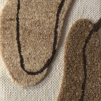 ZUCKERT WALL ART AND ZIEMLAK WALL ART - IVORY/BEIGE/BROWN - HAND WOVEN / OVER TUFTED - WOOL & MDF