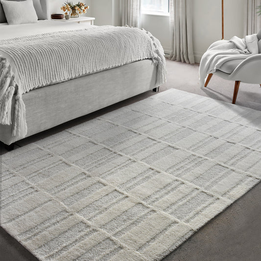 AALBORG RUG - NZ WOOL - TABLE TUFTED - IVORY