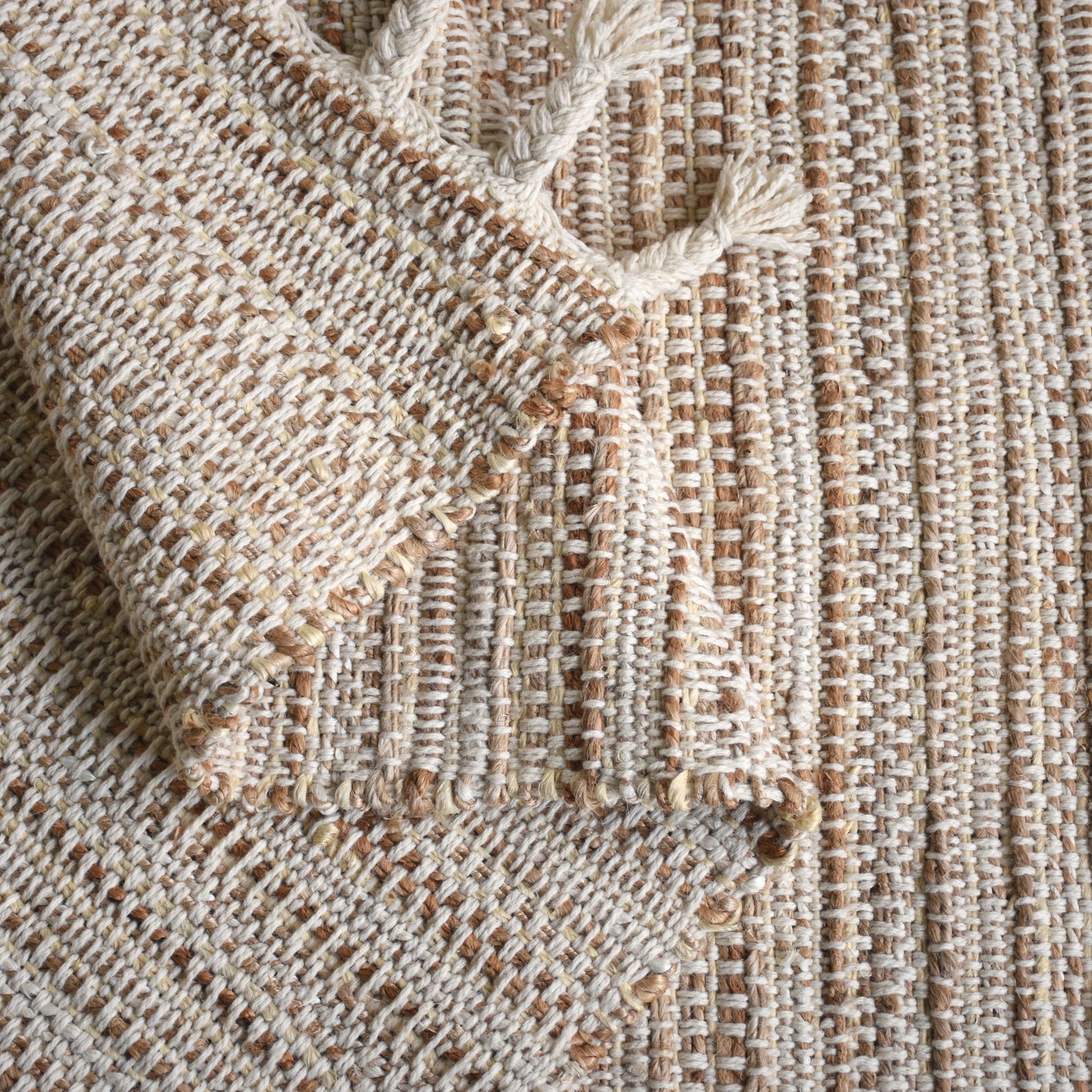 ACAPULCO - IVORY/NATURAL - HAND WOVEN - JUTE + WOOL