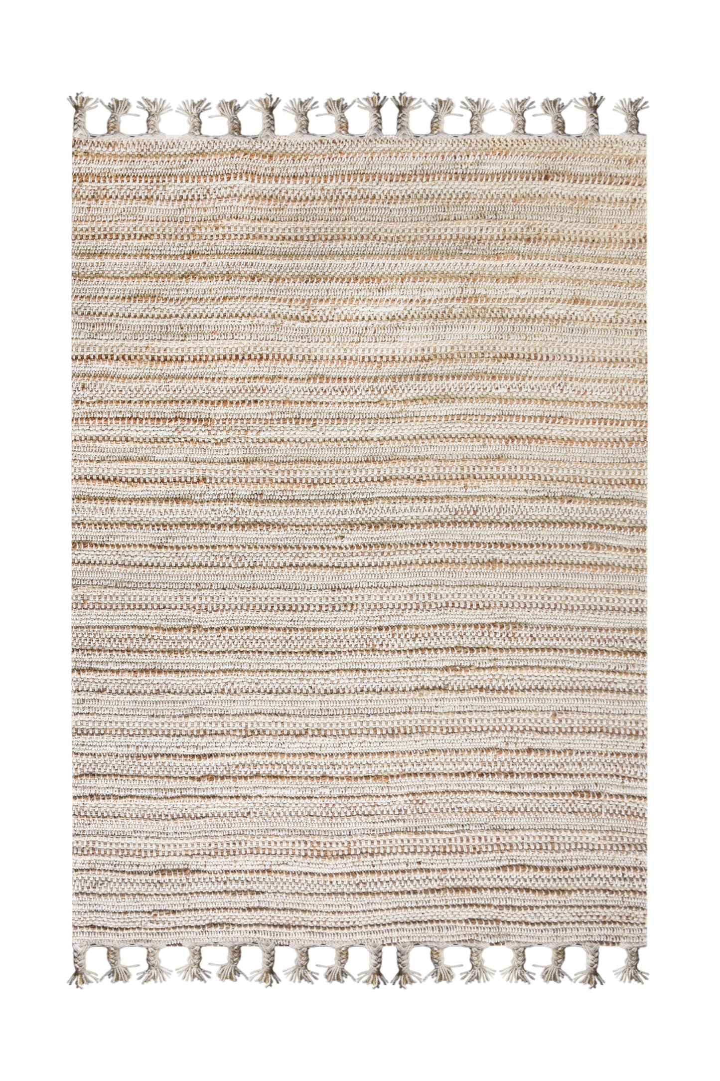ACAPULCO - IVORY/NATURAL - HAND WOVEN - JUTE + WOOL