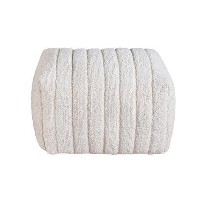 AGNAW POUF - IVORY - HAND WOVEN - WOOL