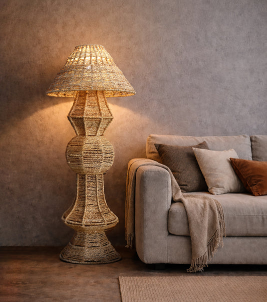 AIVEN FLOOR LAMP - NATURAL - HAND MADE - JUTE