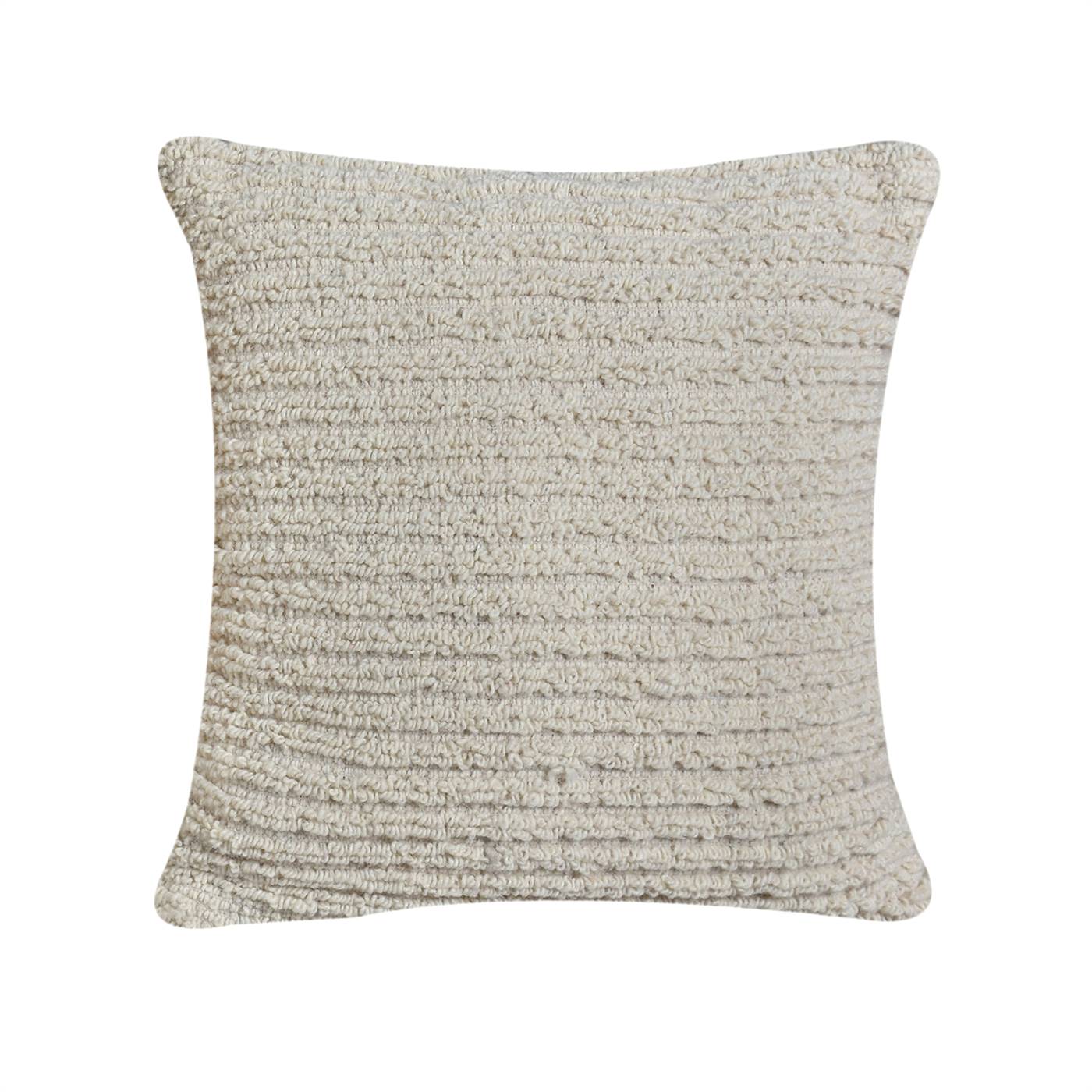 Altoga Cushion, 45x45 cm, Natural White, Wool, Hand Woven, Handwoven, All Loop