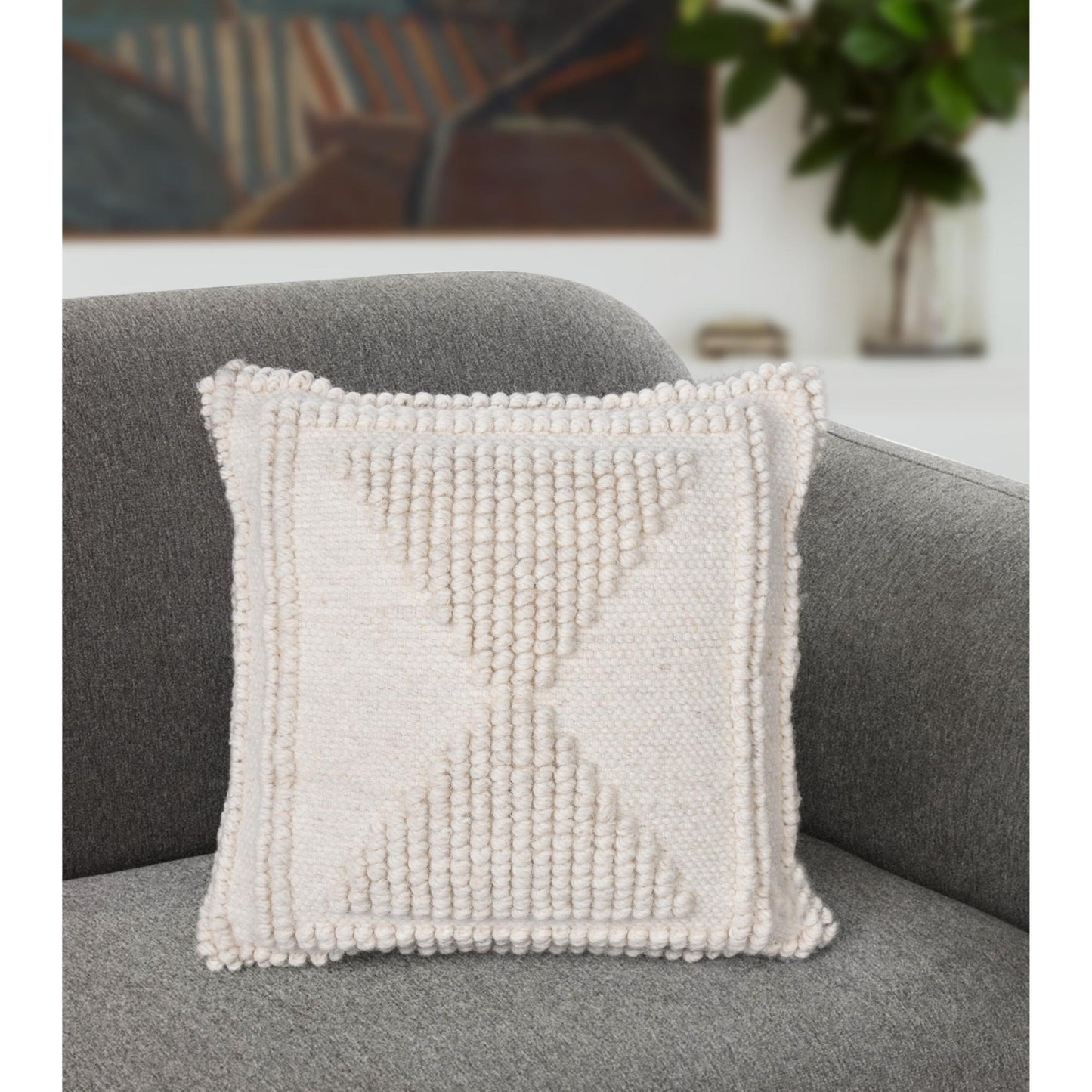 ALVEAR CUSHION - WOOL - IVORY