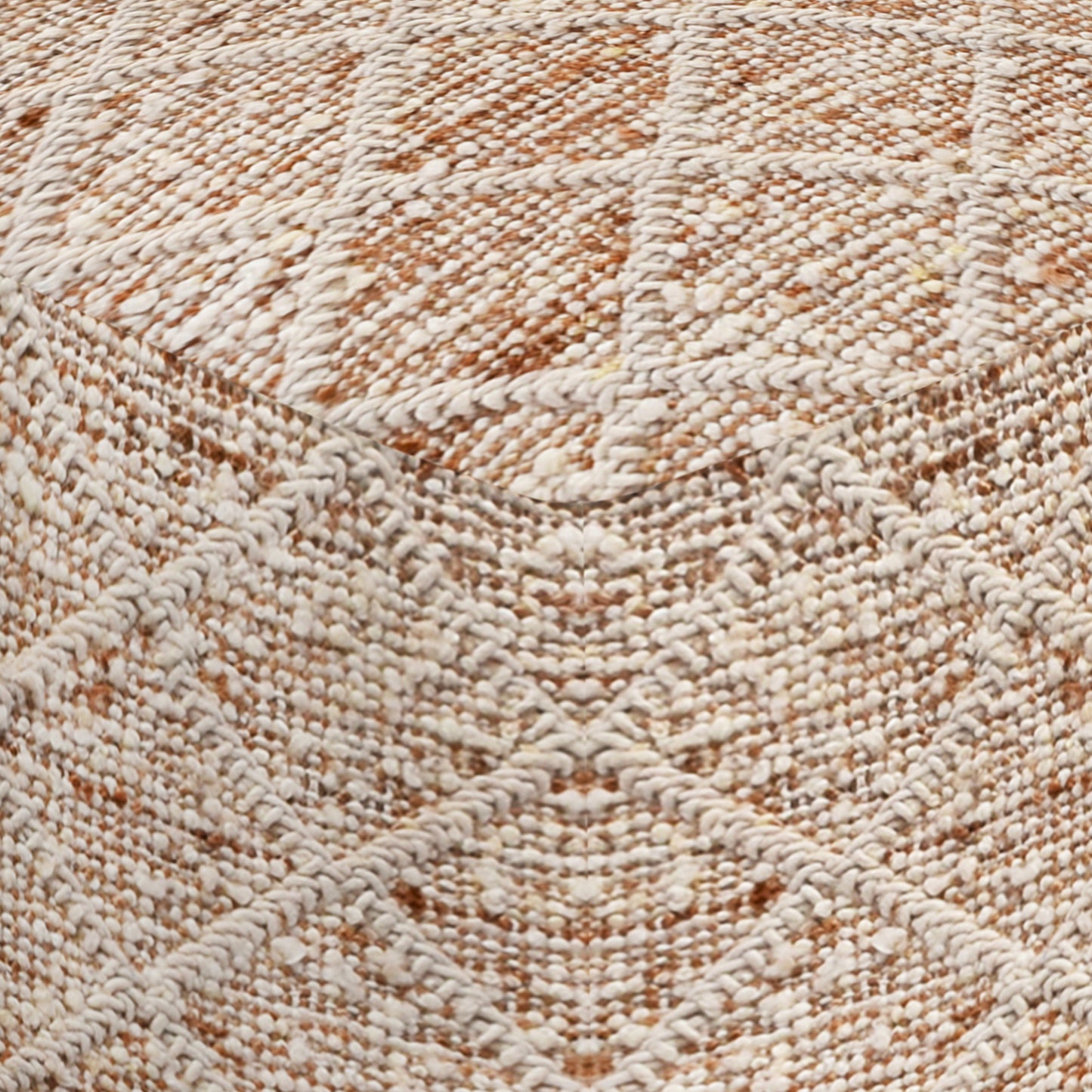 AMBLER POUF - WOOL/ JUTE