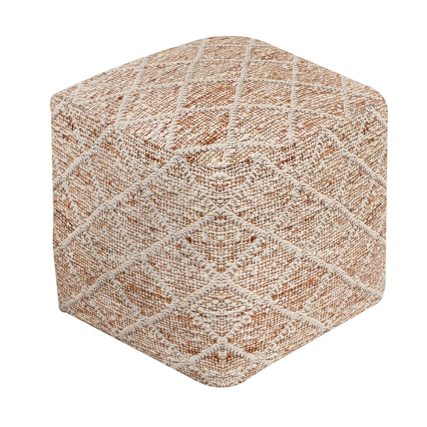 AMBLER POUF - WOOL/ JUTE