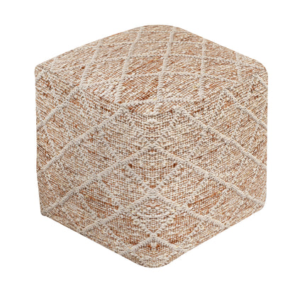 AMBLER POUF - WOOL/ JUTE