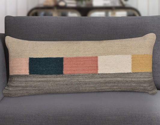 ARROWSMITH LUMBER CUSHION - WOOL - HANDWOVEN - MULTI