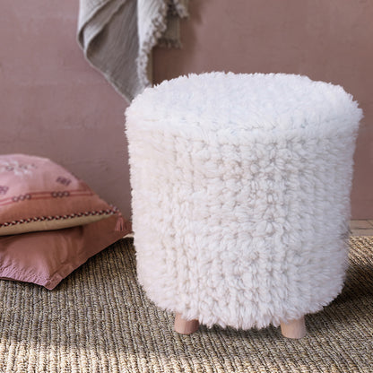 ARTHUR ROUND STOOL - NZ WOOL