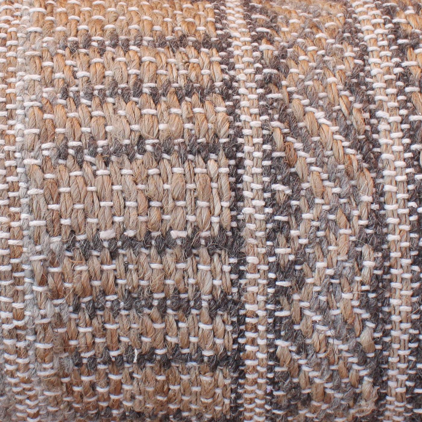 Askin Lumber Cushion, 36x91 cm, Natural, Grey, Jute, Wool, Hand Woven, Pitloom, Flat Weave
