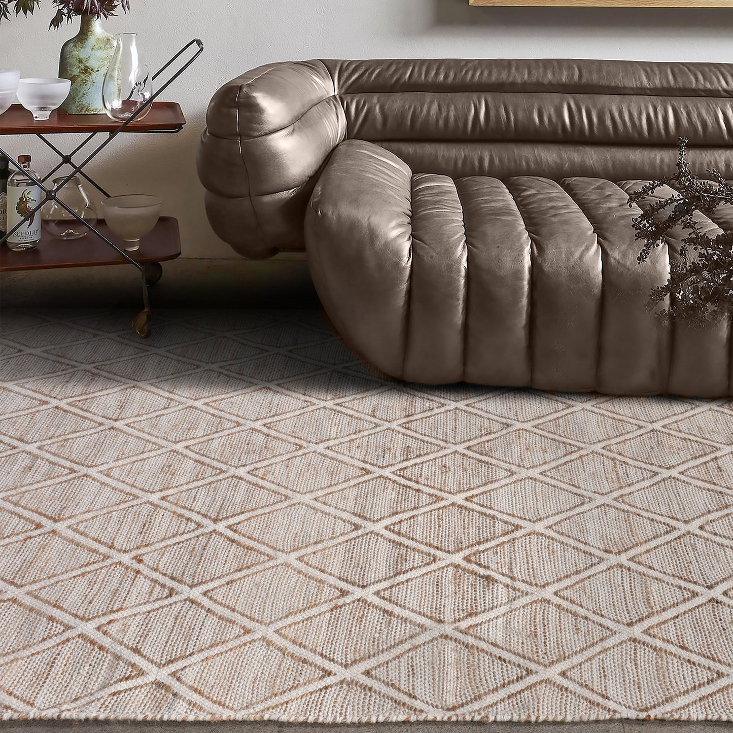 ATERNO RUG - NATURAL/IVORY - JUTE/WOOL
