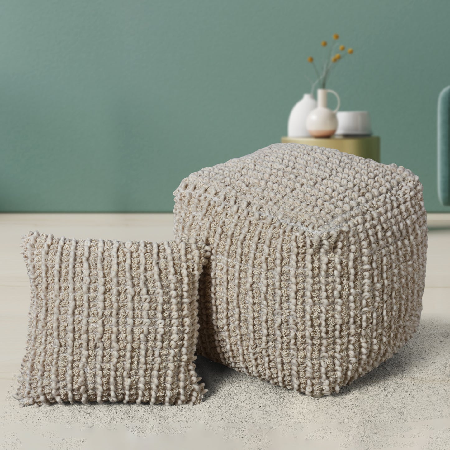 AVERS POUF - WOOL