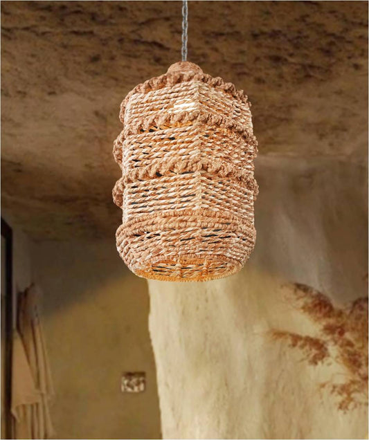 AZAMA LAMP - NATURAL/IVORY - HAND MADE - JUTE
