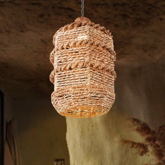 AZAMA LAMP - NATURAL/IVORY - HAND MADE - JUTE