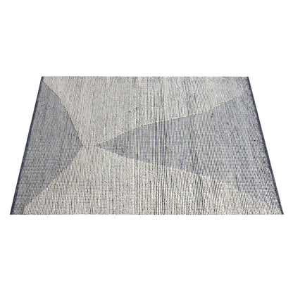 BANKSIA RUG - IVORY/BLUE - HAND WOVEN - COTTON DENIM/WOOL