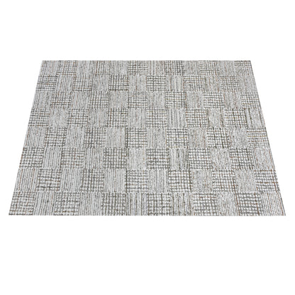 BARNW RUG - IVORY/BEIGE - DENIM/COTTON - HAND TUFTED