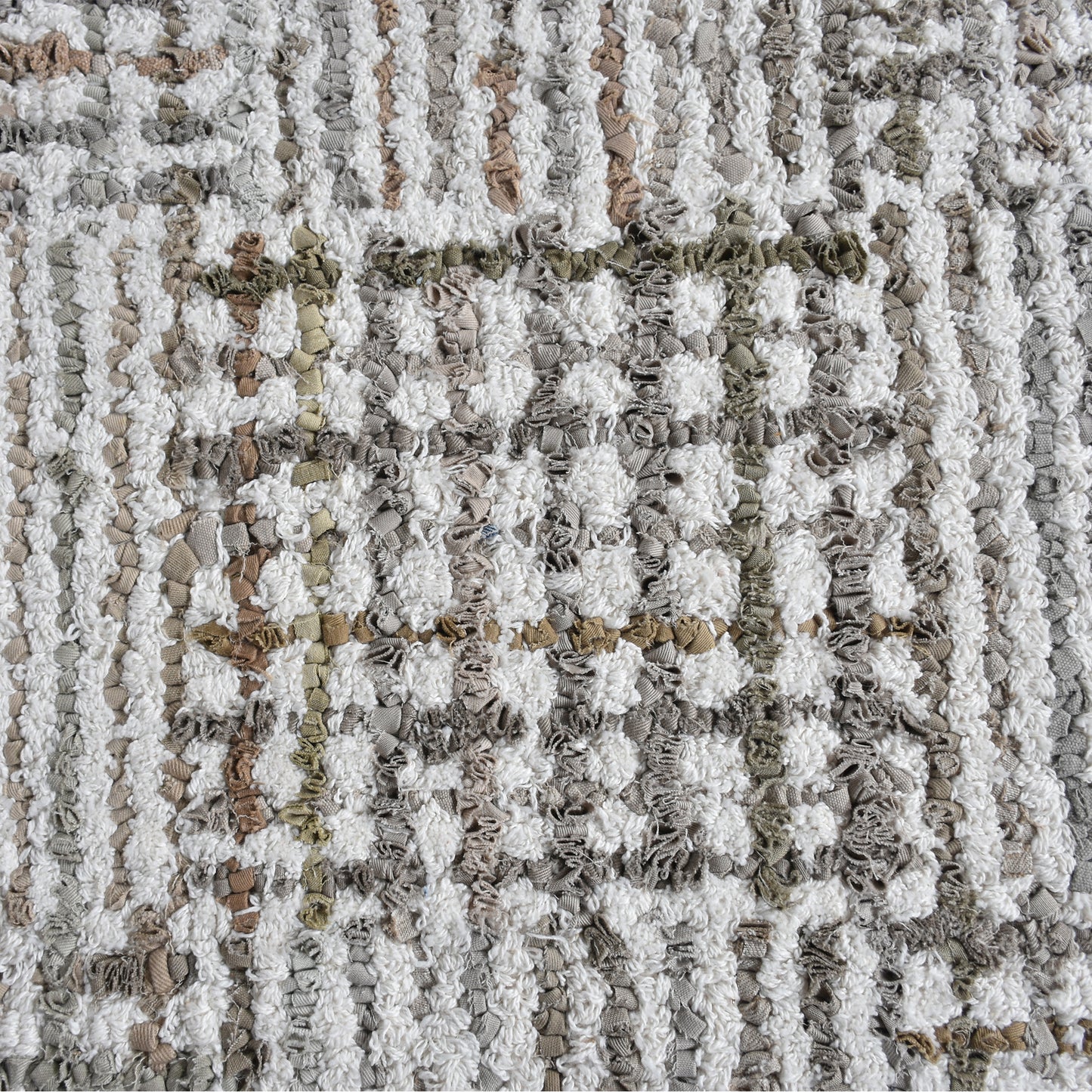 BARNW RUG - IVORY/BEIGE - DENIM/COTTON - HAND TUFTED