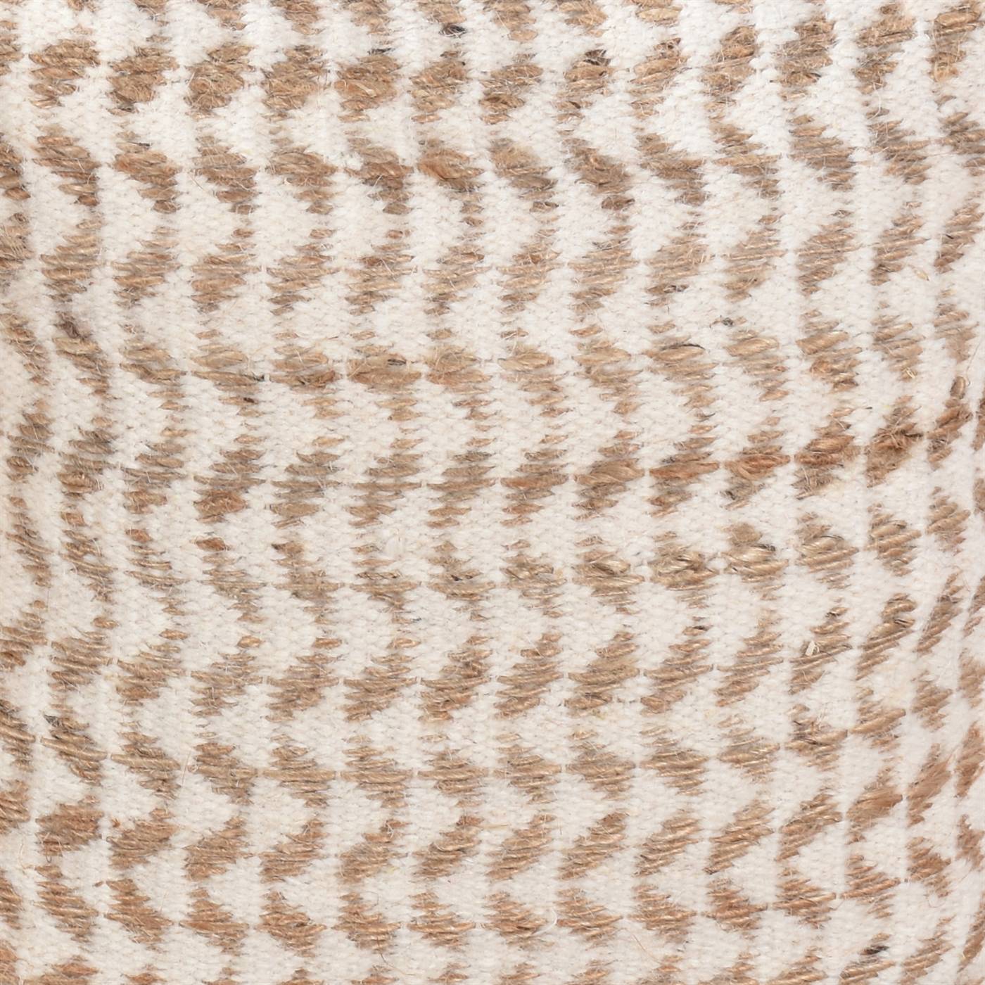 Basento Cushion, 45x45 cm, Natural, Natural White, Jute, Wool, Hand Woven, Pitloom, Flat Weave