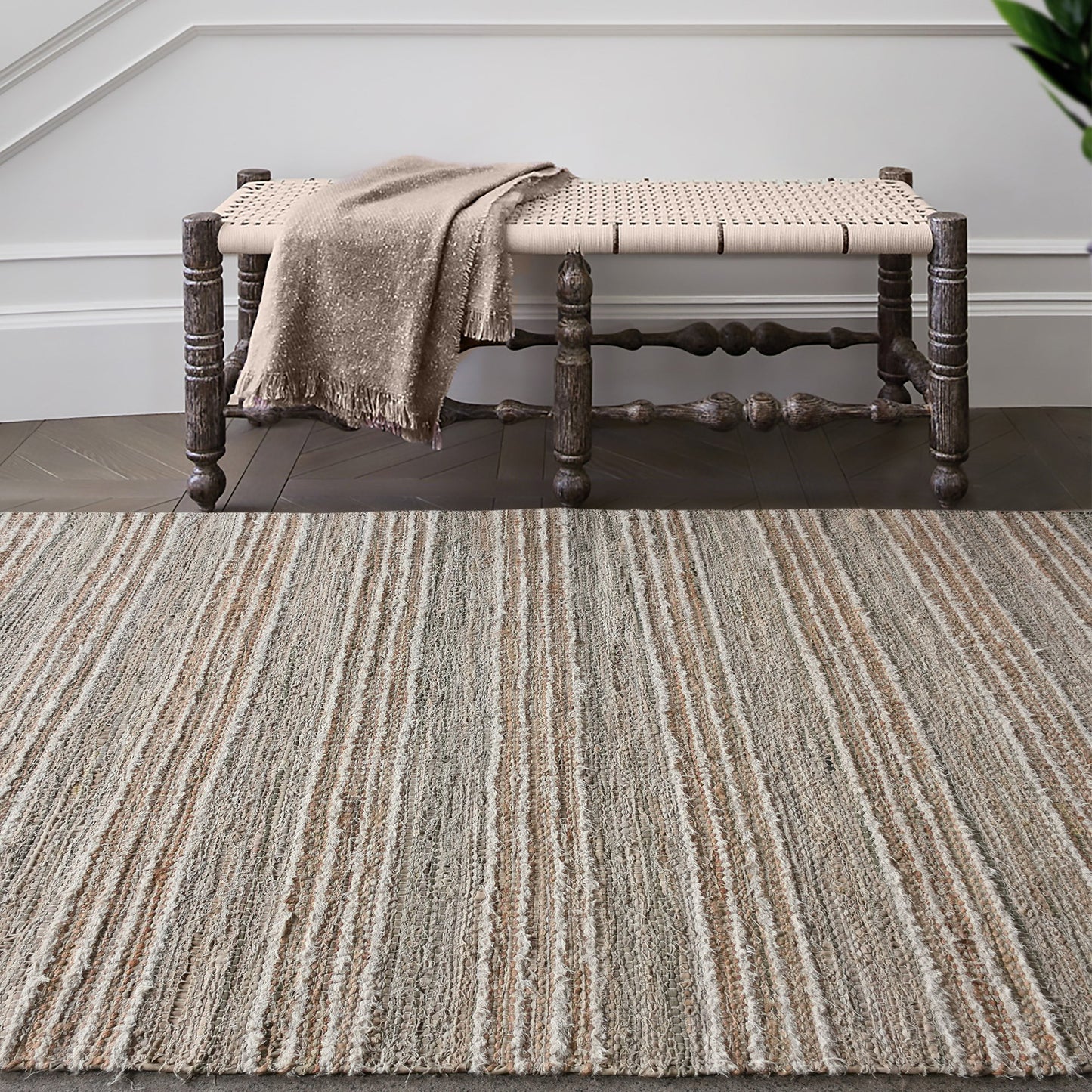 BENTO RUG - NATURAL/BEIGE - DENIM/COTTON SALVAGE