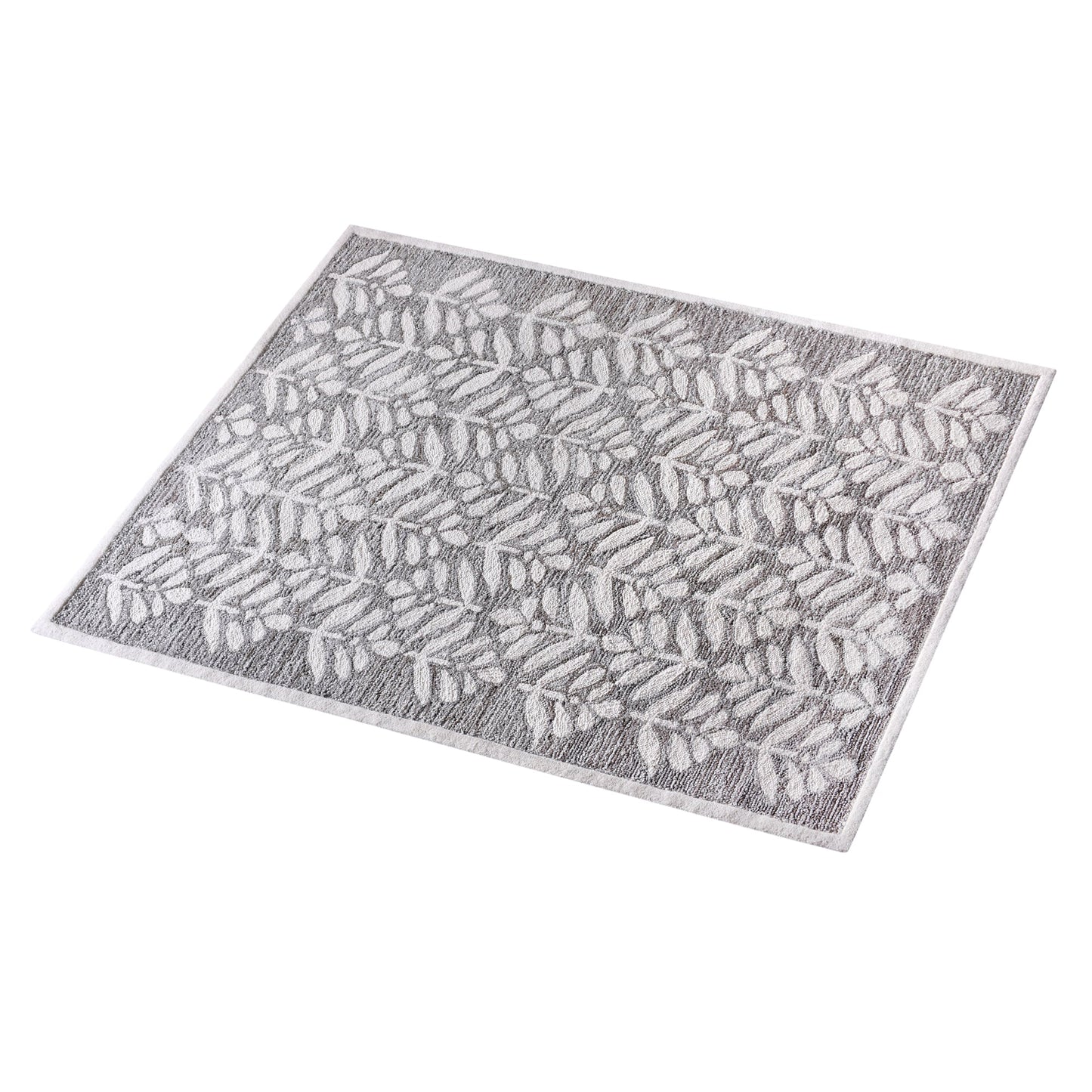 BESAR-II RUG - BEIGE/WHITE - HAND TUFTED - COTTON DENIM/WOOL